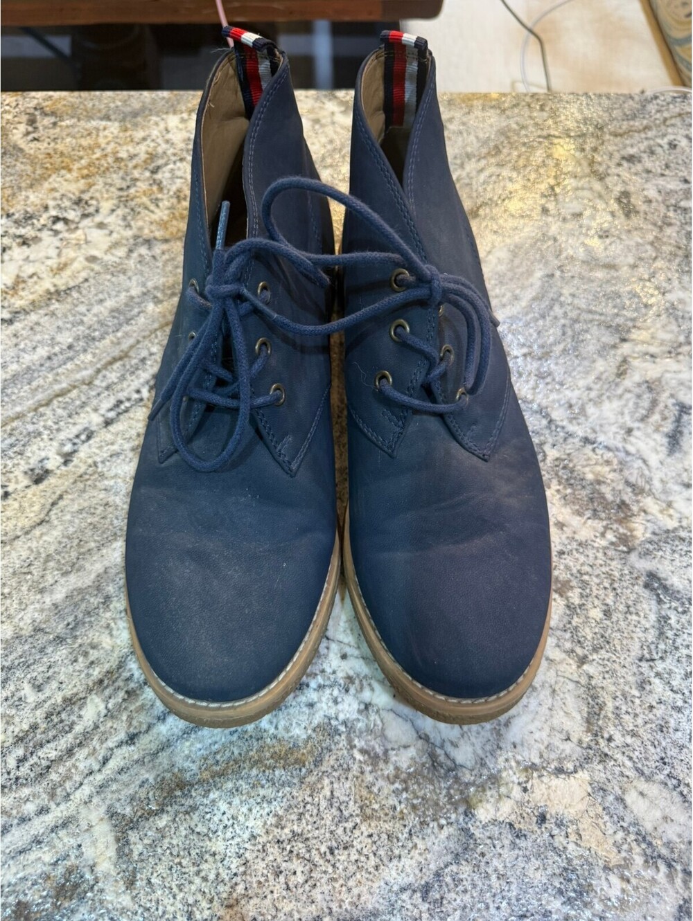 Tommy Hilfiger TWBENAY-SS Navy Suede Chukka Boots Size 8.5M